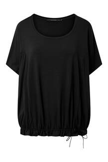 Elsewhere Shirt met elastiek in boord zwart - €79,50