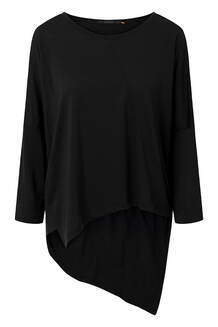 Elsewhere T-shirt a-symmetrisch zwart - €139,50