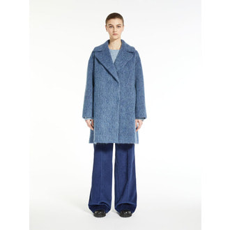 WEEKEND coat alpaca/mohair/wol blauw